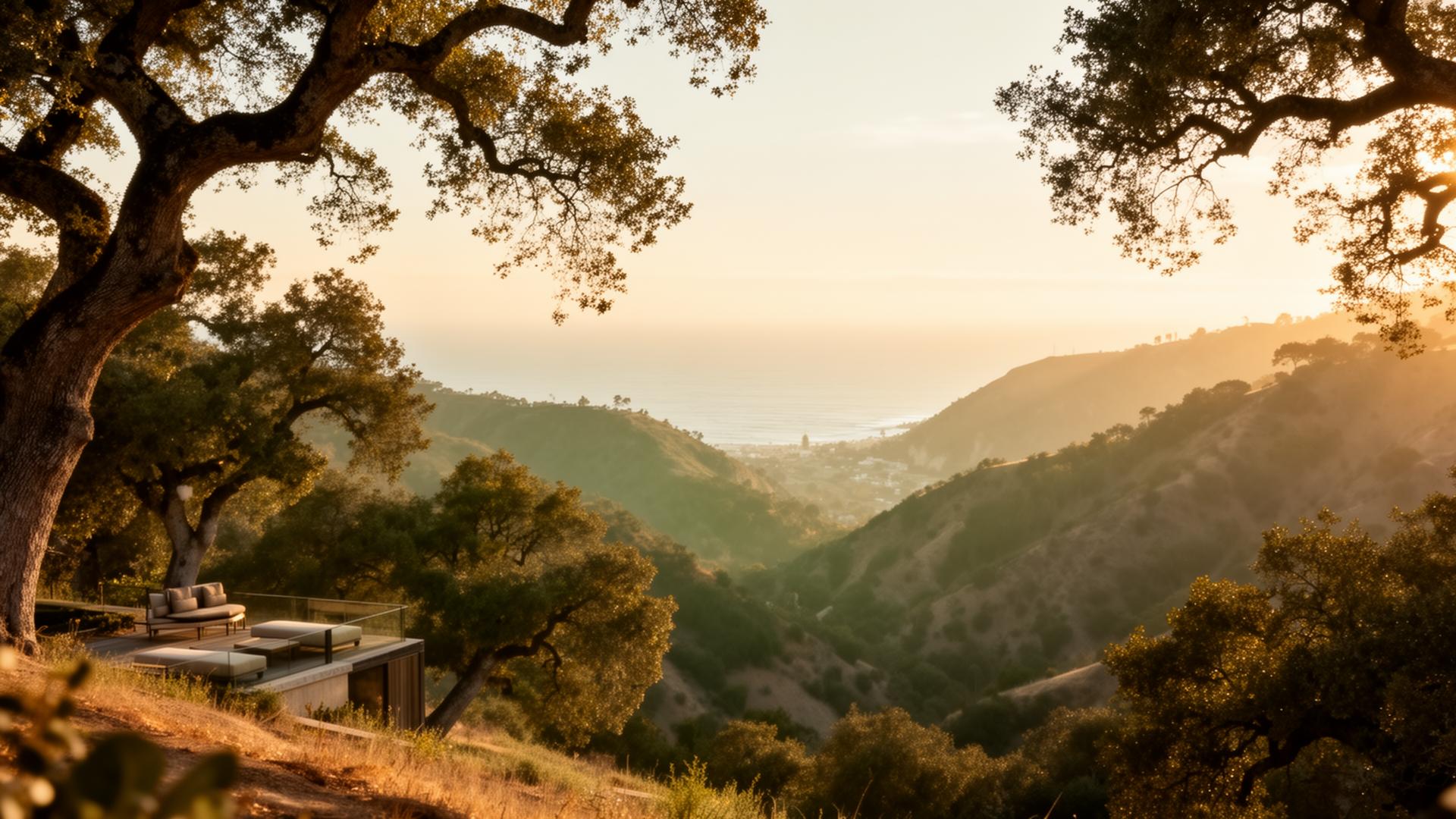 Topanga canyon at golden hour